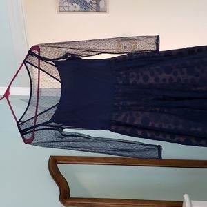 A beautiful Aqua dress in navy blue.